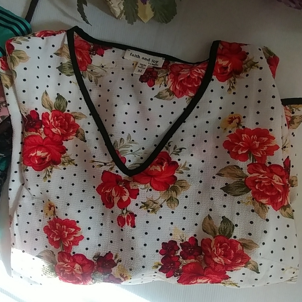 3/4 Bell Florals Sleeve Blouse (bx#9)